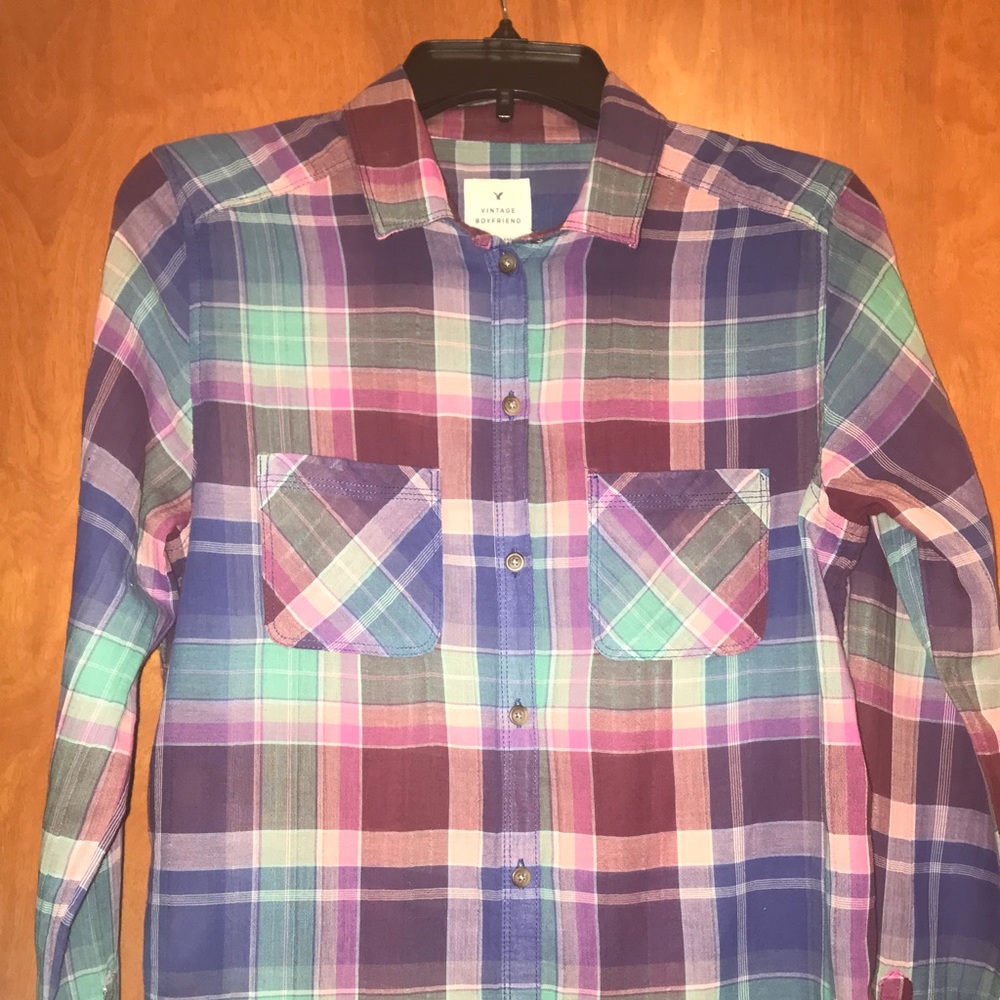 American Eagle Vintage Boyfriend Button Down